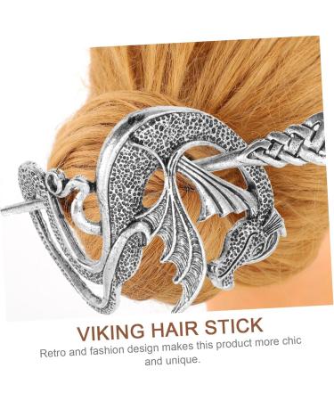 minkissy Vintage Viking Hairpins Irish Hair Clips Knot Hair Clips Viking Hair Accessories Hair Bun Stick Thru Hair Barrette with Stick Hair Pin Hair Sticks Hollow Alloy Miss Headgear - Buy Online on GoSupps.com