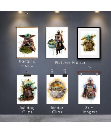 Buy Baby Yoda Art Prints - Set of 6 Mandalorian Grogu Wall Posters for Kids & Office Decor | International Shipping - Buy Online on GoSupps.com