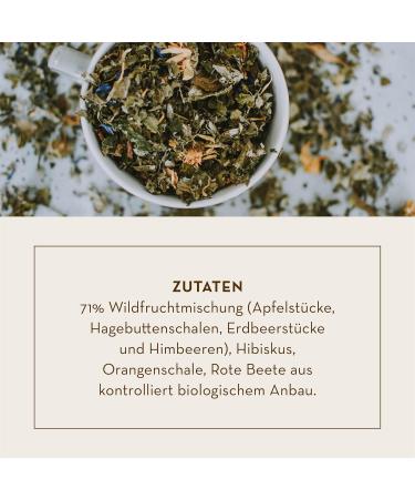 J. Hornig Bio Wild Fruit Tea - Organic Premium Pyramid Bags 25 Degradable Tea Bags Berry-Fruity Flavor International Shipping - Buy Online on GoSupps.com