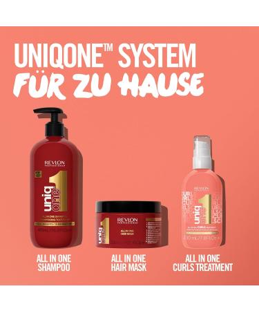 Revlon Professional Uniqone Curly Hair Leave-in Treatment 230ml | Vegan Multi-Benefit Cream for Curly Wavy & Kinky Hair | International Shipping Available - Buy Online on GoSupps.com