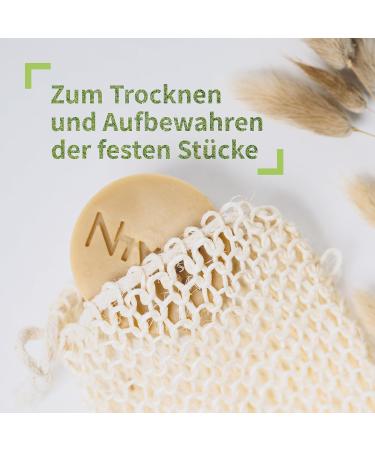 NIYOK Sisal Soap Bags | 100% Plant Fiber | Eco-Friendly Storage for Solid Soap & Shampoo | Plastic-Free Shipping Solutions - Buy Online on GoSupps.com