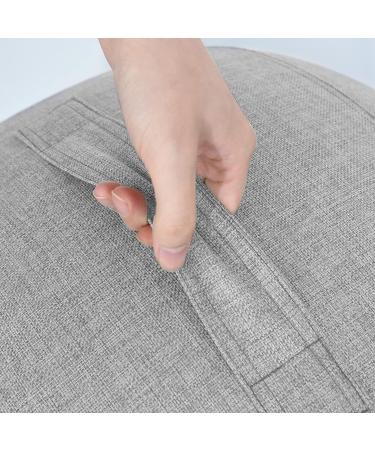 Nanspring Balance Training Exercise Ball Chair | Office & Home Stability Fitness | Ergonomic Posture Activating Ball with Handle & Cover | Light Gray 25x25 - Buy Online on GoSupps.com