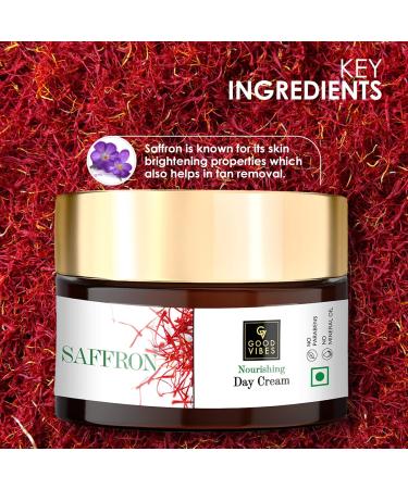 Good Vibes Saffron Nourishing Day Cream - Hydrating 50g | Heal Dull Skin | International Shipping Available - Buy Online on GoSupps.com