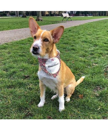 Printplanet Dog Halen - Custom Neck Towel for Dogs | Vintage Flower Pattern | Size M - Buy Online on GoSupps.com