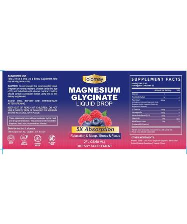 Magnesium Glycinate Liquid Drops 400mg 5-in-1 Liquid Magnesium Complex with L-Threonate Taurate Citrate Glycinate and Malate for Women & Men for Sleep Calm & Relaxation - 2 Fl Oz - Buy Online on GoSupps.com