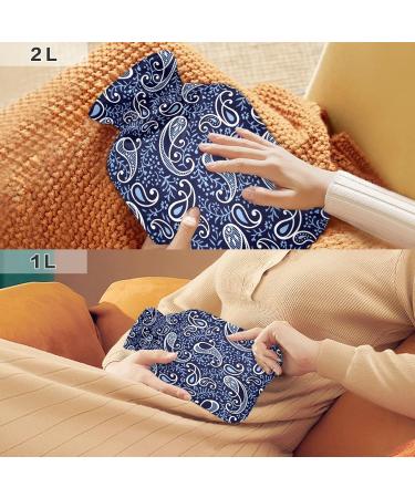Traditional Paisley 2L Hot Water Bottle - Large Heat Bag for Pain Relief & Therapy - Buy Online on GoSupps.com