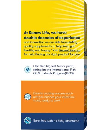 Renew Life Norwegian Gold Omega-3 Fish Oil 1045 mg - 30 Enteric-Coated Softgels - Buy Online on GoSupps.com