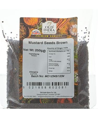 Old India Mustard Seeds Brown 250g - Premium Quality Spice - Pack of 1 - Buy Online on GoSupps.com
