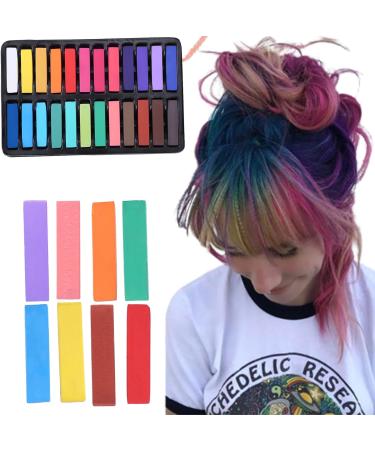 Glamified Hair Chalk Set - 24 Colors Non-Toxic Temporary Hair Dye for Women & Girls - Buy Online on GoSupps.com