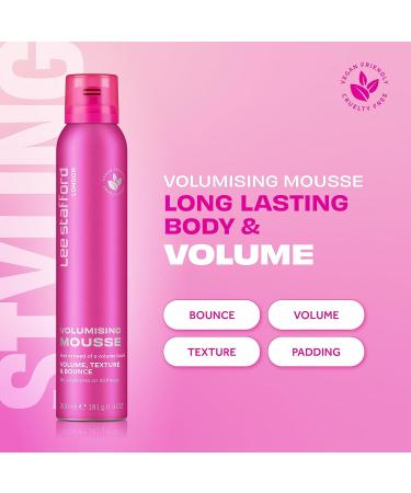 Lee Stafford Volumizing Mousse | Volume Hair Mousse to Add Texture and Bounce No Stickiness or Stiffness 200ml - Buy Online on GoSupps.com