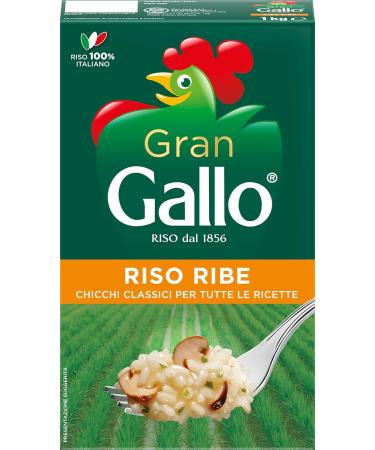  Italian Gourmet E.R. Gran Gallo Riso Ribe - 100% Italian Rice - Ideal for any type of recipe - Cooking time 15 minutes - 1kg pack + 400g box - Buy Online on GoSupps.com