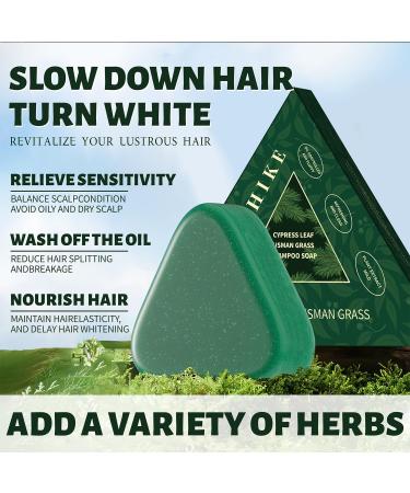  SONGVISON Nature Triangle Solid Shampoo for Women & Men - Eco Friendly Natural Solid Shampoo with Herbal Extracts to Soothe Scalp Strengthen Hair & Reduce Frizz - Buy Online on GoSupps.com