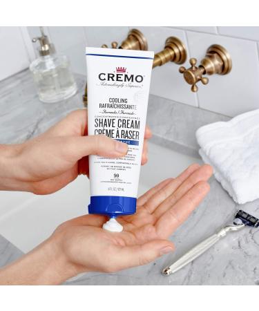 Cremo Cooling Shave Cream smooth shaving cream fights razor burn nicks and cuts 6 fl oz - Buy Online on GoSupps.com