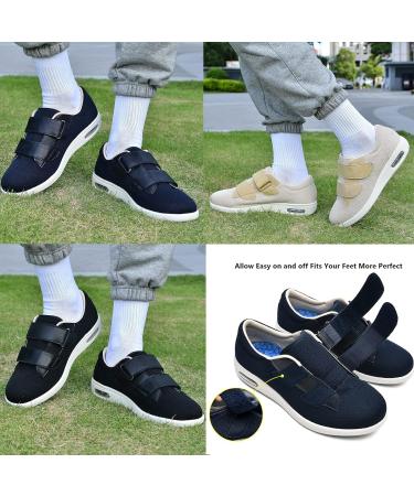 Orthopedic Diabetic Walking Shoes | Adjustable Closure | Wide Fit | Khaki | Men Women | Arthritis, Swollen Feet, Edema | Hospital Slippers - Buy Online on GoSupps.com