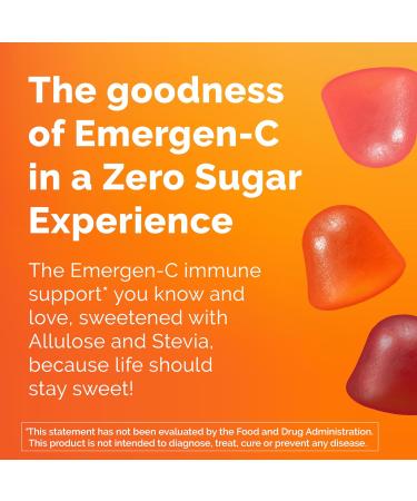 Emergen-C Zero Sugar Immune Support Kidz Gummies 36 Count 36 Count (Pack of 1) - Buy Online on GoSupps.com