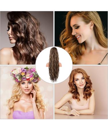 19.68 Inch Ponytail Extension Human Hair Ponytail Wave Drawstring Pony Hair Extension Synthetic Pony Tail Hair Pieces for Women Long Wavy Soft Natural Pony Tails Extensions Brown - Buy Online on GoSupps.com