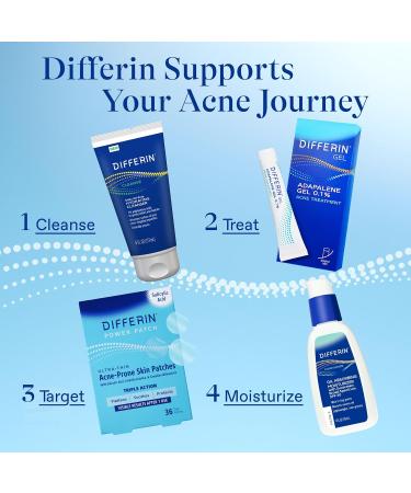Differin Acne Fighter Pack Differin Gel Retinoid Acne Treatment For Face with 0.1% Adapalene 15g Tube + Salicylic Acid Pimple Patches 36 Count Designed for Pimple and Acne-Prone Skin - Buy Online on GoSupps.com