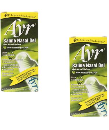 Ayr Saline Nasal Gel with Soothing Aloe 0.5 Ounce (Pack of 2)