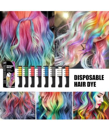 Buy Washable Hair Chalk Comb Set - Temporary Hair Dye Brush in Rose Red - 1/8 Colors for Vibrant Hair Transformations - Buy Online on GoSupps.com
