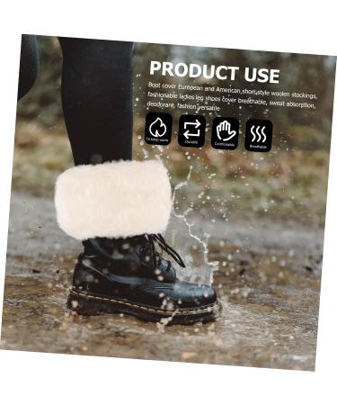 Kisangel Winter Boot Cuffs for Women - Faux Fur Fashionable Tops & Yoga Wear - 3 Pairs of Stylish Boot Covers - Buy Online on GoSupps.com