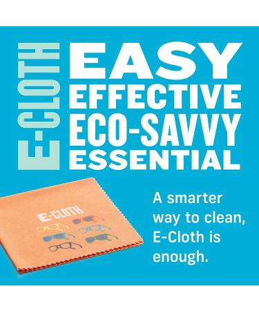 E-Cloth Premium Microfiber Glasses Cleaning Cloth - Ideal for Eyeglasses and Lenses - Washable, Reusable - 100 Wash Guarantee - 3 Pack - Buy Online on GoSupps.com