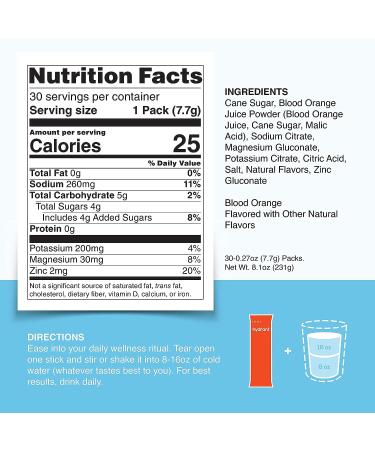 HYDRANT Hydrate Electrolyte Powder Drink Mix - Blood Orange 30 Stick Packs | Rapid Hydration Mix for Better Rehydration - Buy Online on GoSupps.com