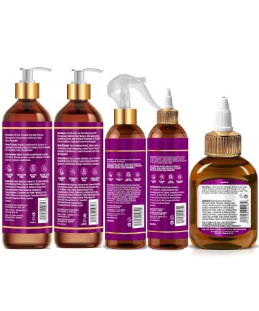 Difeel Pomegranate & Manuka Honey Shampoo & Conditioner Set - 5-PC Hair Care Collection for Healthy Nourished Hair | 33.8oz Shampoo & Conditioner Leave-in Spray Hair Oil Root Stimulator - International Shipping Available - Buy Online on GoSupps.com