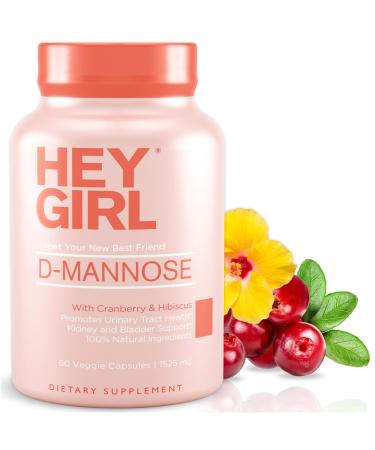 D Mannose Capsules - Fast-Acting UTI Supplement - Cleanse & Flush Impurities - with Natural D-Mannose Powder , Cranberry , Hibiscus & Dandelion - Alternative to Cranberry for Women