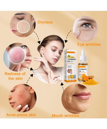 Turmeric Oil Facial Serum Turmeric Spot Correcting Serum & Illuminating Serum improves dullness diminishes spots improves skin tone moisturises and illuminates suitable for all skin type (10ML) - Buy Online on GoSupps.com