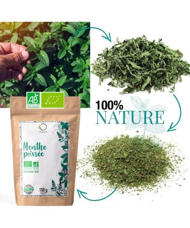 ORIGEENS ORGANIC PEPPERMINT LEAVES 150g | Dried Mint for Iced Tea and Cooking | Loose Leaf Infusion - Buy Online on GoSupps.com