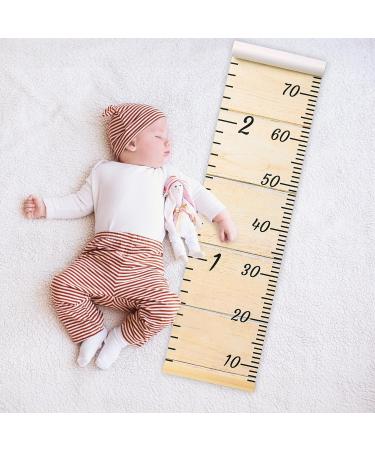 MHJY Kids Height Chart - Wooden Ruler Growth Measurement Wall Decor for Boys and Girls - 7.9'' x 79'' Canvas Height Measure Chart - Nursery Bedroom Decor - Buy Online on GoSupps.com