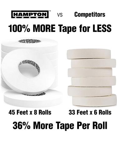 White Finger Tape (8 Pack) - 0.3 x 45 Feet - Ideal for Rock Climbing, BJJ, MMA, Crossfit - by Hampton Adams - Buy Online on GoSupps.com