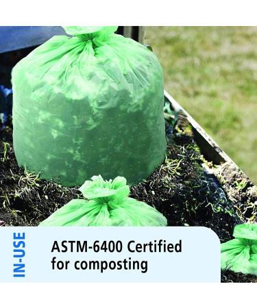 STOUT Envision E3039E11 EcoSafe-6400 Compostable Bags, 30x39, 30 gal, 1.10 mil, Green (Pack of 48) - Buy Online on GoSupps.com