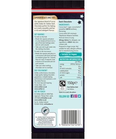 Dr. Oetker Extra Dark Chocolate 100g - Buy Online on GoSupps.com