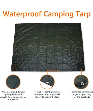 Amazon Basics Waterproof Camping Tarp 9.5' x 11.3' - Durable and Versatile Outdoor Shelter - Buy Online on GoSupps.com
