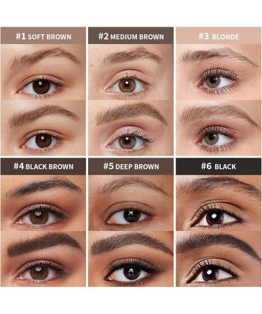  SONGVISON Volumizing mousse-like eyebrow gel lightweight and airy eyebrow pomade long-lasting tinted eyebrow tint eyebrow mascara gel stiffness-resistant (06# Black) - Buy Online on GoSupps.com