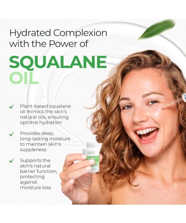 Buy 100% Pure Organic Squalane Oil for Face - Vegan Hydrating Moisturizer - Natural Non-comedogenic Facial Oil - International Shipping Available - Buy Online on GoSupps.com