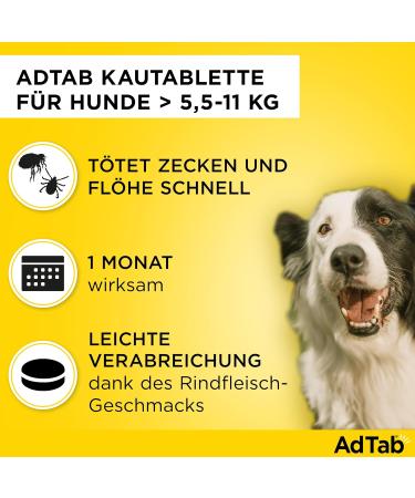 Effective Tick & Flea Protection for Dogs (5.5 - 11 kg) | Fast-Acting Chewing Tablets - 3 Pack - Buy Online on GoSupps.com