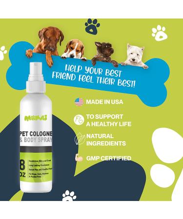 MOKAI Pet Cologne & Body Spray | Sweet Pea & Vanilla Scent | Deodorizes Skin & Coat | Long Lasting Freshness | For Dogs, Cats, Horses & Ferrets | 8oz - Buy Online on GoSupps.com