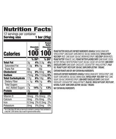 Annie's Organic Chewy Granola Bars Variety Pack - Chocolate Chip & Peanut Butter - 12 Count - Buy Online on GoSupps.com
