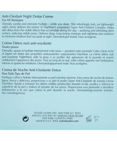 Estee Lauder Nightwear Plus Anti-Oxidant Night Detox Creme 1.7 oz - All Skin Types | Pack of 1 - Buy Online on GoSupps.com