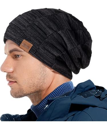 REDESS Unisex Winter Beanie Hat - Knit Slouchy Skull Cap in Black - Buy Online on GoSupps.com