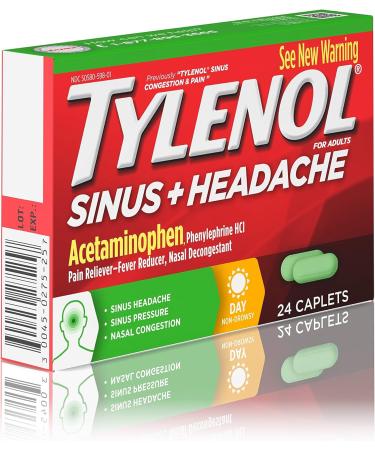 Tylenol Sinus + Headache Non-Drowsy Daytime Caplets - 24 ct - Buy Online on GoSupps.com