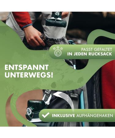 Natural Bumper Water Filter Bottle 750ml - CO2-Neutral Kills 99.99% Bacteria & Germs - Ideal for Camping & Survival with Hanging Hook & Folding Function - Buy Online on GoSupps.com