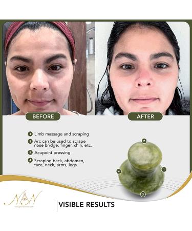 New Age Jade Roller Gua Sha Set for Eye Puffiness, Dark Circles, Wrinkles - 3 in 1 Kit with Mushroom Face Massager for Muscle Relaxation and Skin Care Routine - Buy Online on GoSupps.com