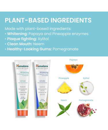 Organic Himalaya Botanique Whitening Toothpaste Variety Pack - Simply Mint & Simply Peppermint - Fluoride Free - 5.29 oz (2 Pack) - Buy Online on GoSupps.com
