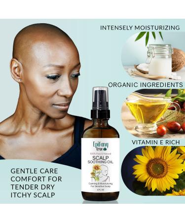 Epifany True Scalp Soothing Oil 4oz - 100% Natural & Vitamin E Rich for Itchy Dry Scalp | Intensely Moisturizing & Calming to Sunburns - Buy Online on GoSupps.com