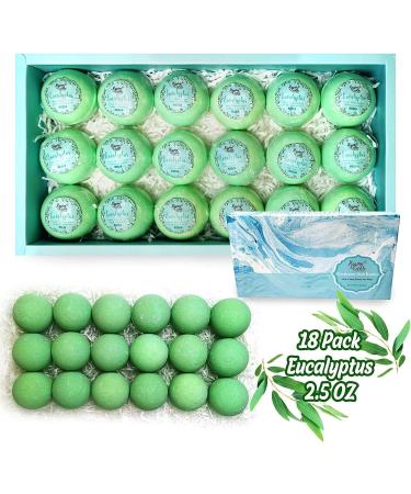 18 Therapeutic Eucalyptus Bath Bombs for Sore Muscles - Best Bath Bomb Gift Set for Men & Women - Buy Online on GoSupps.com