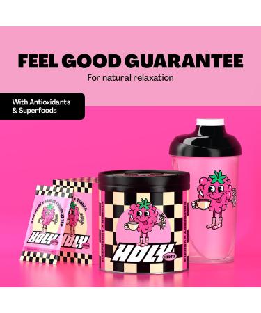 HOLY Iced Tea Raspberry x Vanilla | 50 portions with antioxidants & superfoods | Sugar-free iced tea with Relax formula | Vegan with 100% natural fruit flavours Raspberry x Vanilla 350 g (Pack of 1) - Buy Online on GoSupps.com