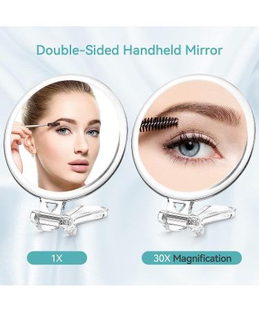B Beauty Planet 30X Magnifying Mirror | Two Sided 30X/1X Magnification | Folding Makeup Mirror for Makeup Application, Tweezing, Blackhead & Blemish Removal | Handheld/Stand Use | 5IN - Buy Online on GoSupps.com